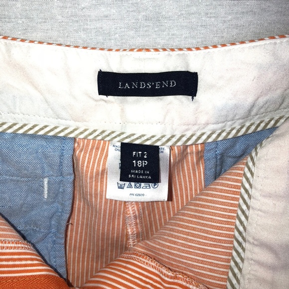 Land's End orange and white stripe shorts - Picture 6 of 6